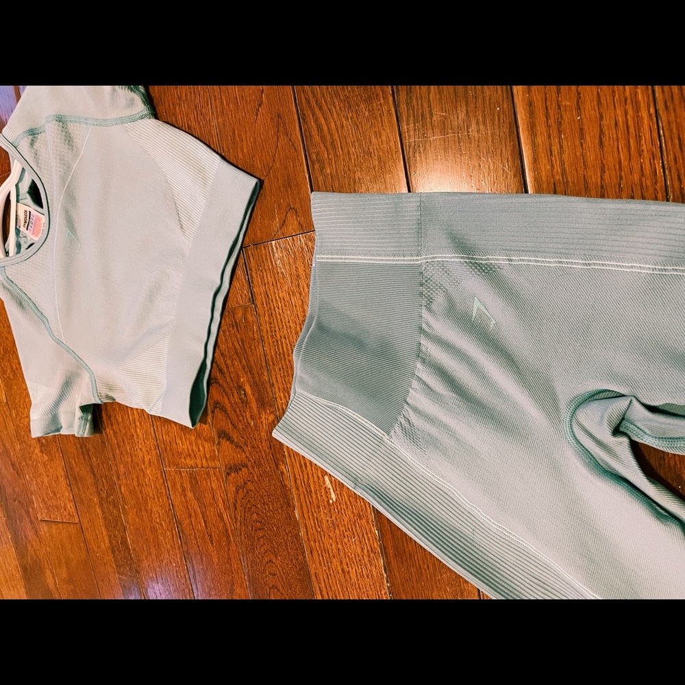FULL SET Gymshark Ultra Seamless teal - Picture 9 of 9